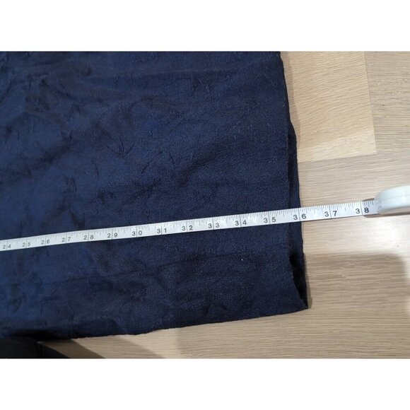 Maggy London Hot To Trot Navy Blue Ruffle Dress Size 8 90s Knee Length - Picture 7 of 10